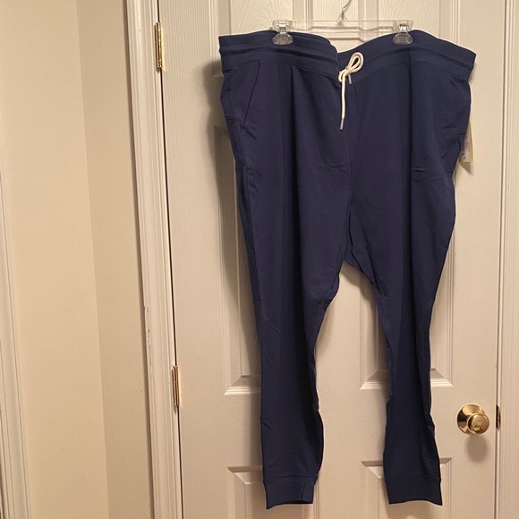 all in motion Pants - All in Motion Indigo French Terry Joggers with Drawstring…size 4X
